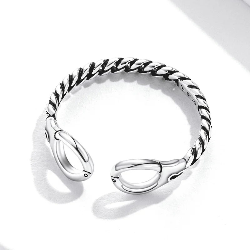 (Bild für) Offener Ring im kreativen Handschellen-Stil im Pandora-Stil - SCR791 - Ansicht 4