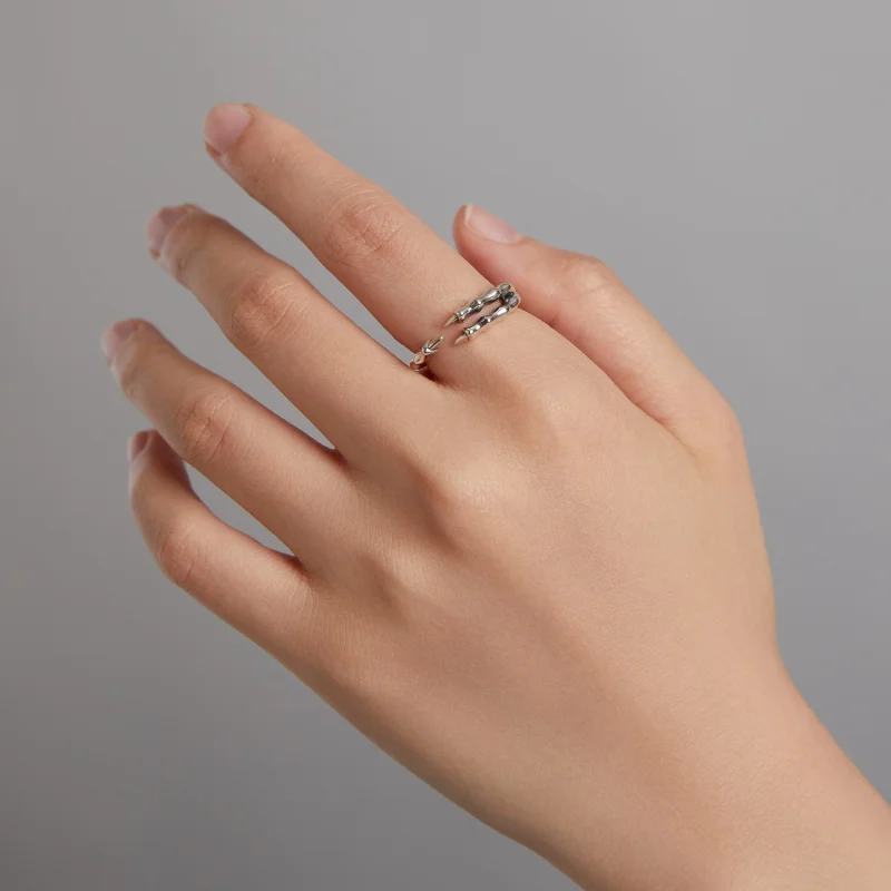 (Bild für) Offener Ring im Pandora-Stil mit dunklen Krallen - SCR728 - Ansicht 7