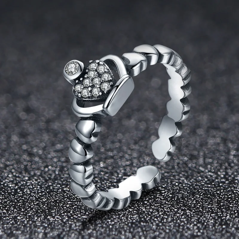 (Bild für) Offener Ring im Pandora-Stil mit Königin-Lorbeerkranz - VSR142 - Ansicht 2