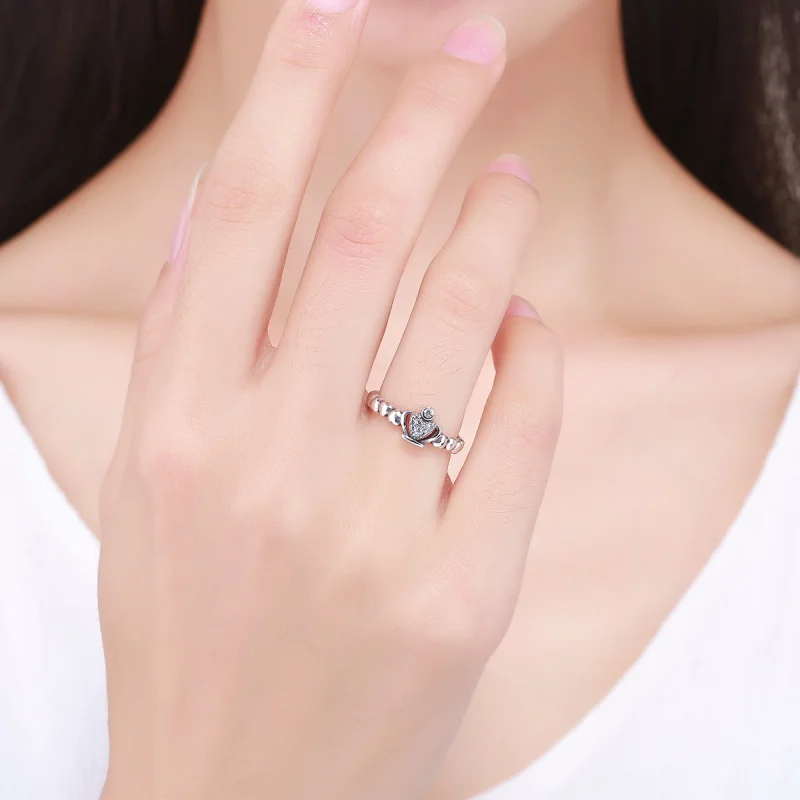 (Bild für) Offener Ring im Pandora-Stil mit Königin-Lorbeerkranz - VSR142 - Ansicht 6