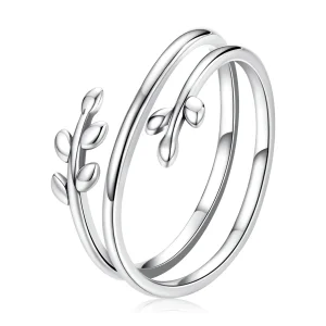 (Bild für) Offener Ring im Pandora-Stil mit Kreisen aus Blättern - SCR755