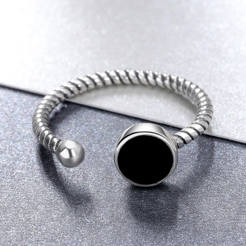 (Bild für) Offener Ring im Pandora-Stil mit moderner Geometrie - VSR157 - Ansicht 2