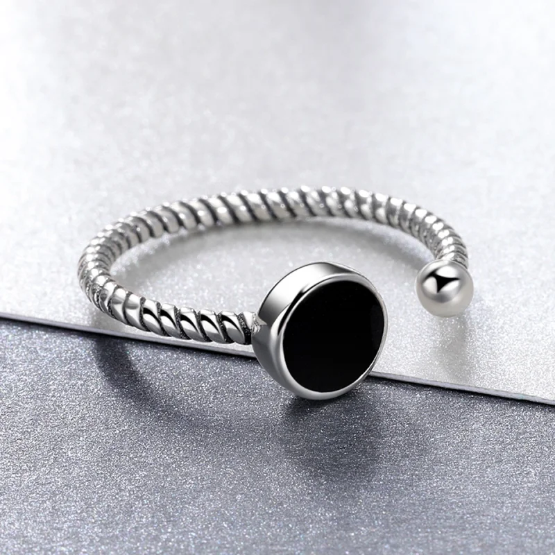 (Bild für) Offener Ring im Pandora-Stil mit moderner Geometrie - VSR157 - Ansicht 4
