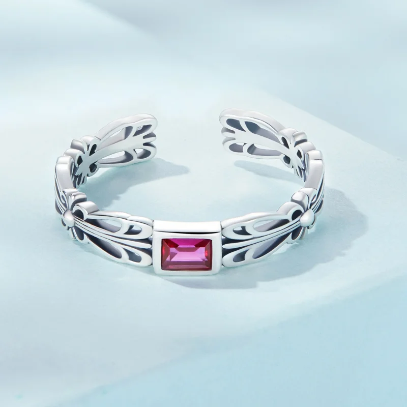 (Bild für) Offener Ring im Pandora-Stil mit Retro-Muster - SCR880 - Ansicht 3