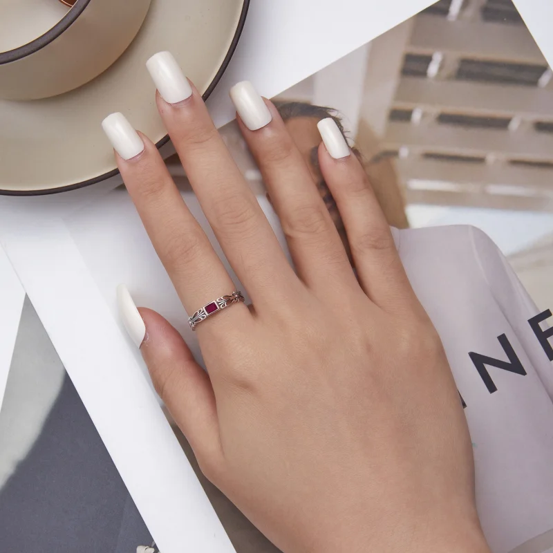 (Bild für) Offener Ring im Pandora-Stil mit Retro-Muster - SCR880 - Ansicht 5