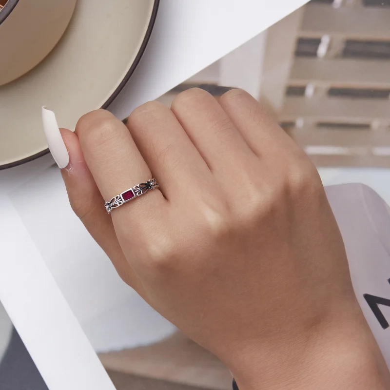 (Bild für) Offener Ring im Pandora-Stil mit Retro-Muster - SCR880 - Ansicht 6