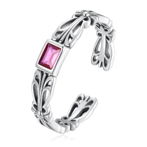 (Bild für) Offener Ring im Pandora-Stil mit Retro-Muster - SCR880