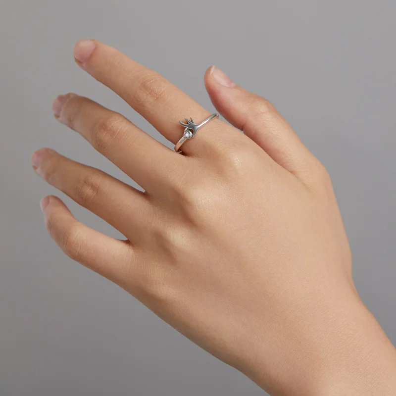 (Bild für) Offener Ring im Pandora-Stil „OK“. - BSR198 - Ansicht 8