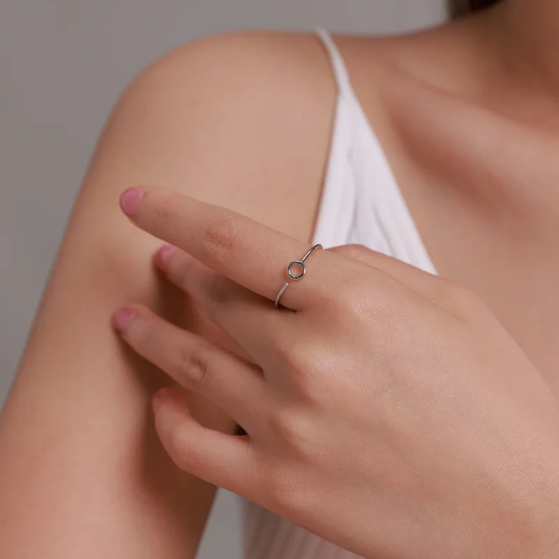 (Bild für) Offener Ring „Kleiner Kreis“ im Pandora-Stil - BSR204 - Ansicht 6