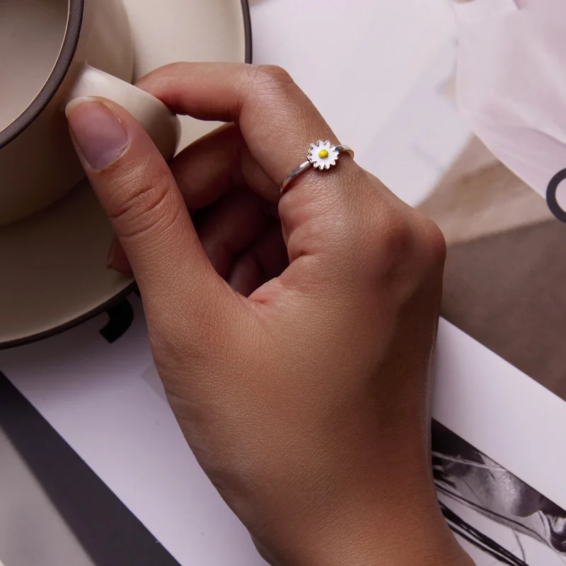 (Bild für) Offener Ring „Little Daisy“ im Pandora-Stil - SCR811 - Ansicht 8