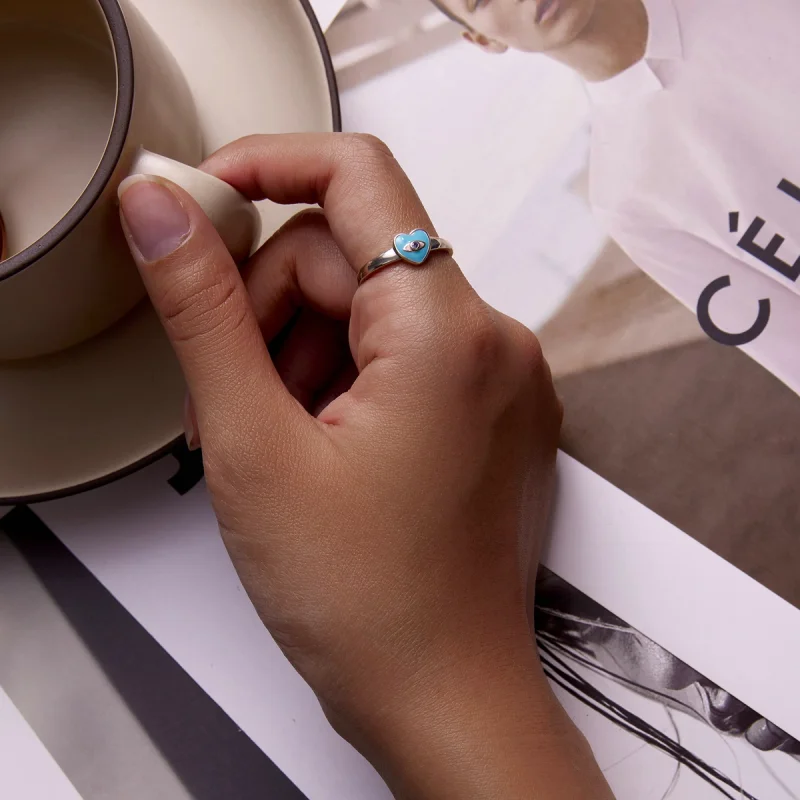 (Bild für) Offener Ring „Love Devil Eyes“ im Pandora-Stil - SCR806 - Ansicht 5