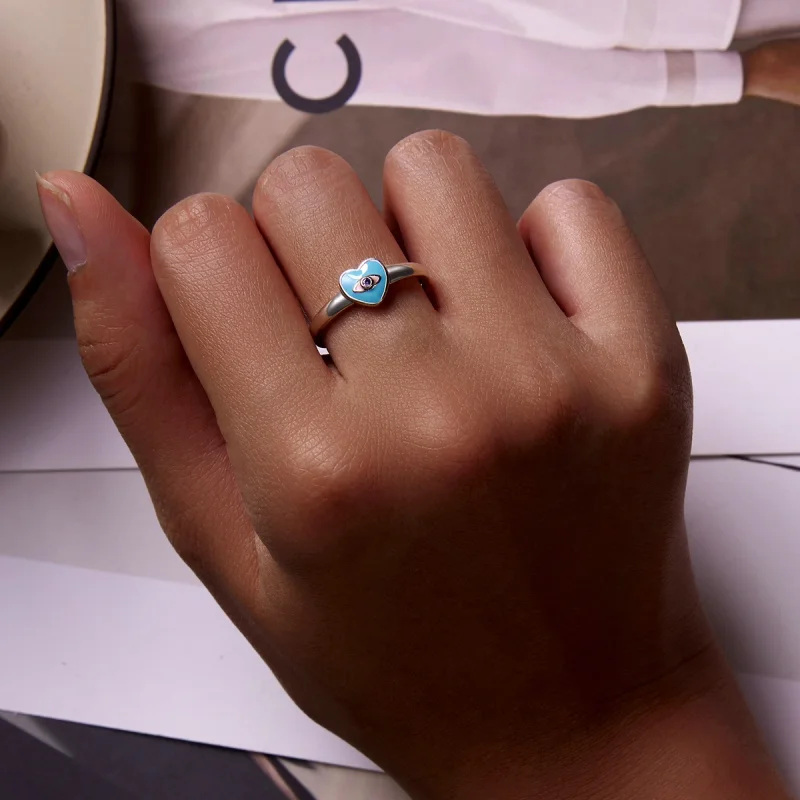 (Bild für) Offener Ring „Love Devil Eyes“ im Pandora-Stil - SCR806 - Ansicht 7