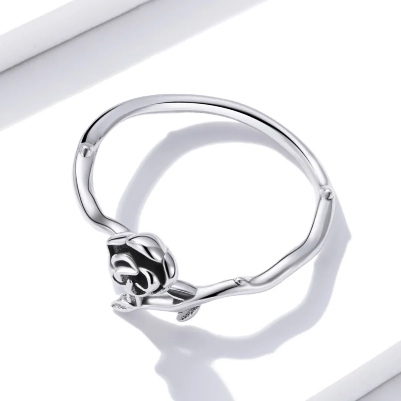 (Bild für) Offener Ring mit Dornenrose im Pandora-Stil - BSR196 - Ansicht 3
