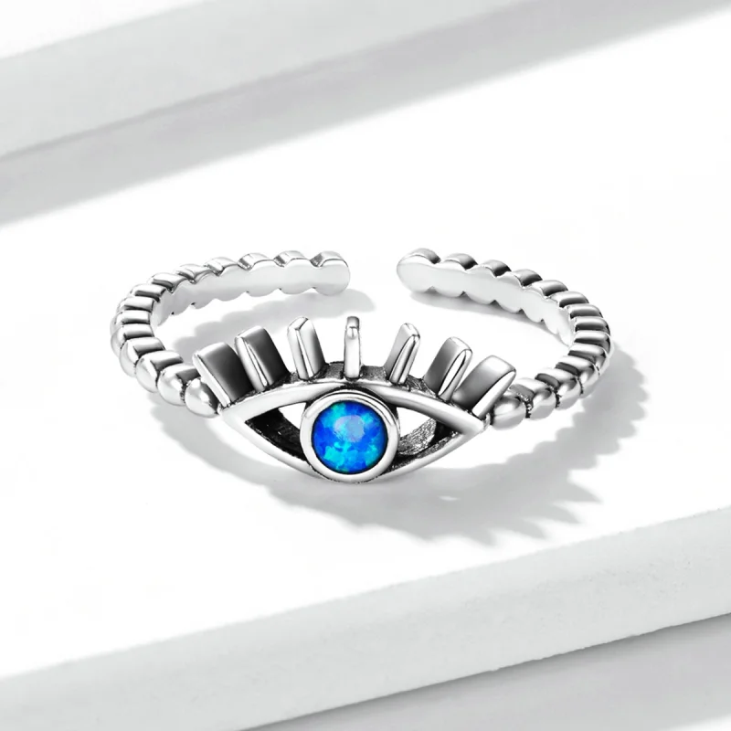 (Bild für) Offener Ring mit Evil Eye-Perlen im Pandora-Stil - BSR223 - Ansicht 3