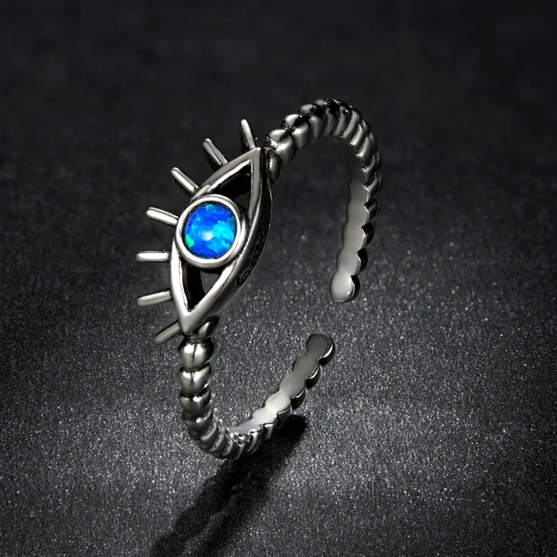 (Bild für) Offener Ring mit Evil Eye-Perlen im Pandora-Stil - BSR223 - Ansicht 5