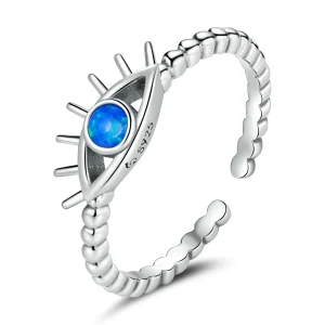 (Bild für) Offener Ring mit Evil Eye-Perlen im Pandora-Stil - BSR223