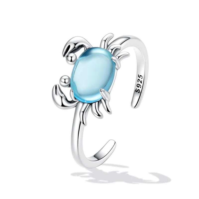 (Bild für) Offener Ring mit süßer Krabbe im Pandora-Stil - SCR814 - Ansicht 2