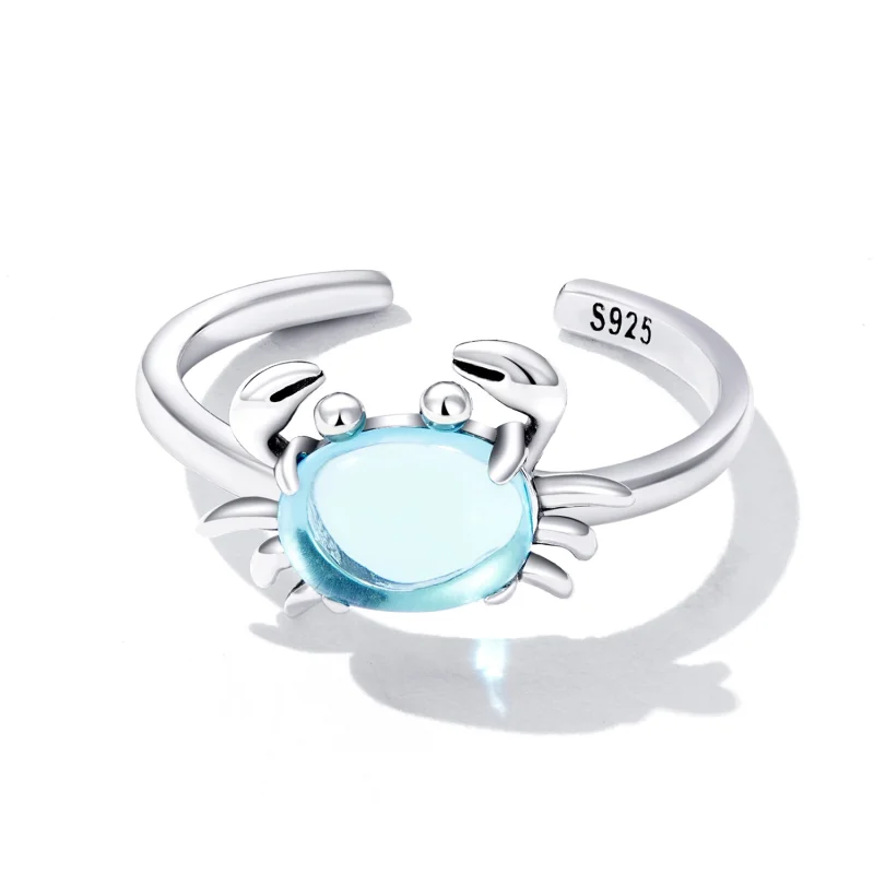 (Bild für) Offener Ring mit süßer Krabbe im Pandora-Stil - SCR814 - Ansicht 3