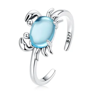 (Bild für) Offener Ring mit süßer Krabbe im Pandora-Stil - SCR814