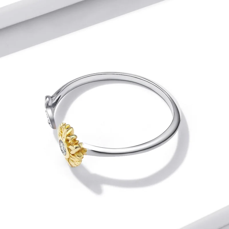 (Bild für) Offener Ring mit Sonnenblume im Pandora-Stil - BSR213 - Ansicht 3