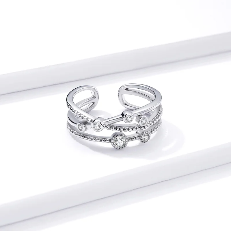 (Bild für) Offener Ring „Shine Star“ im Pandora-Stil - BSR162 - Ansicht 4