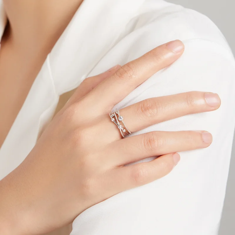 (Bild für) Offener Ring „Shine Star“ im Pandora-Stil - BSR162 - Ansicht 8