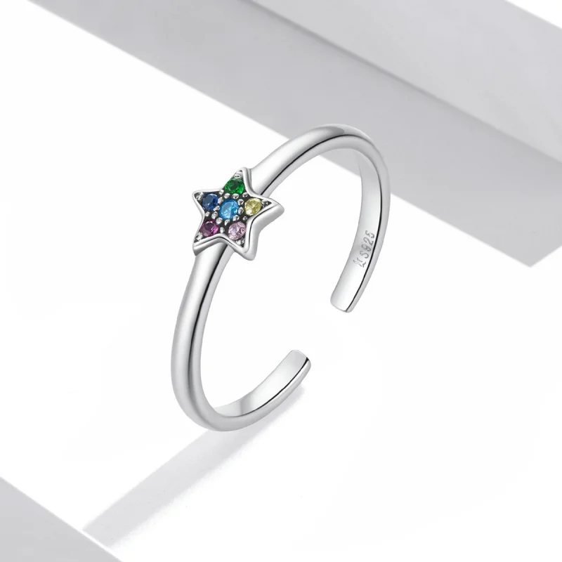 (Bild für) Offener Ring „Shine Star“ im Pandora-Stil - SCR777 - Ansicht 2