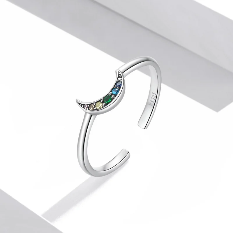 (Bild für) Offener Ring „Shine The Moon“ im Pandora-Stil - SCR778 - Ansicht 2