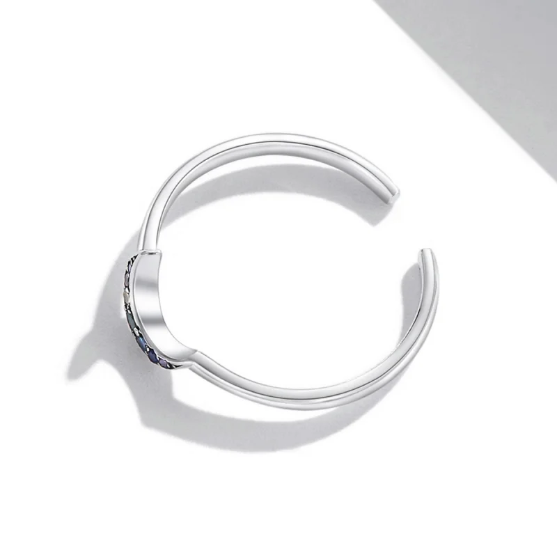 (Bild für) Offener Ring „Shine The Moon“ im Pandora-Stil - SCR778 - Ansicht 3