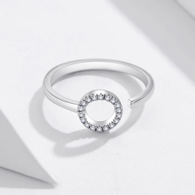 (Bild für) Offener Silber-Halo-Ring im Pandora-Stil - SCR545 - Ansicht 4