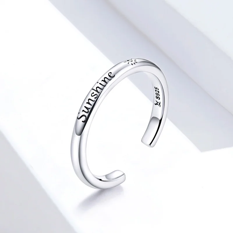 (Bild für) Offener Silber-Sunshine-Ring im Pandora-Stil - SCR649 - Ansicht 3