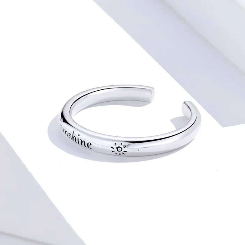 (Bild für) Offener Silber-Sunshine-Ring im Pandora-Stil - SCR649 - Ansicht 4