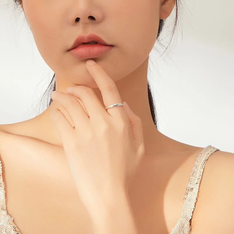 (Bild für) Offener Silber-Sunshine-Ring im Pandora-Stil - SCR649 - Ansicht 7