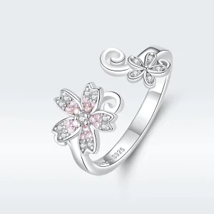 (Bild für) Offener Silberring „Dazzling Daisy“ im Pandora-Stil - BSR086