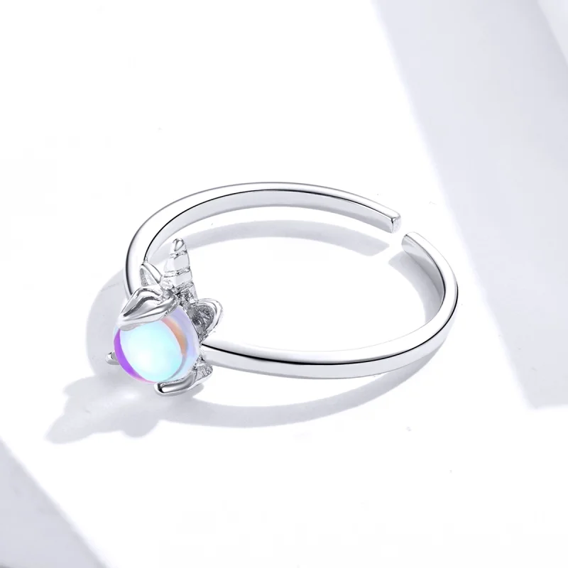 (Bild für) Offener Silberring im Pandora-Stil mit Fancy-Einhorn - SCR642 - Ansicht 4