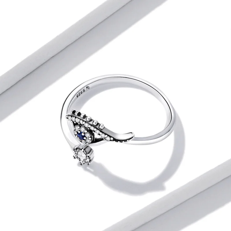 (Bild für) Offener Teufelsauge-Ring im Pandora-Stil - BSR215 - Ansicht 3