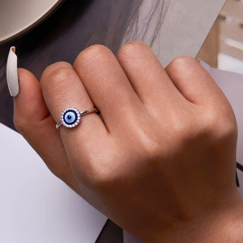 (Bild für) Offener Teufelsauge-Ring im Pandora-Stil - BSR254 - Ansicht 8