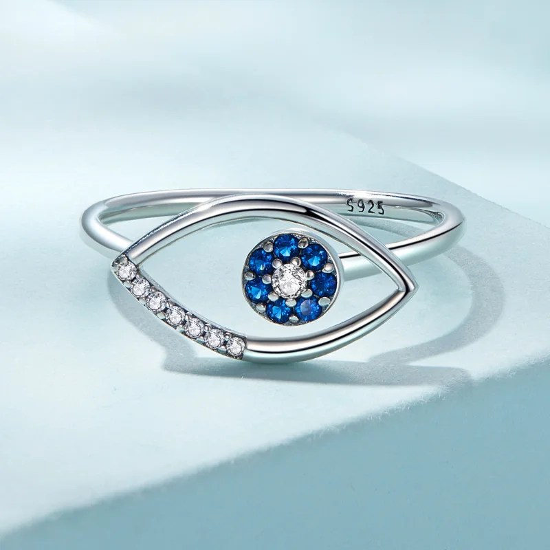 (Bild für) Offener Teufelsauge-Ring im Pandora-Stil - SCR875 - Ansicht 3