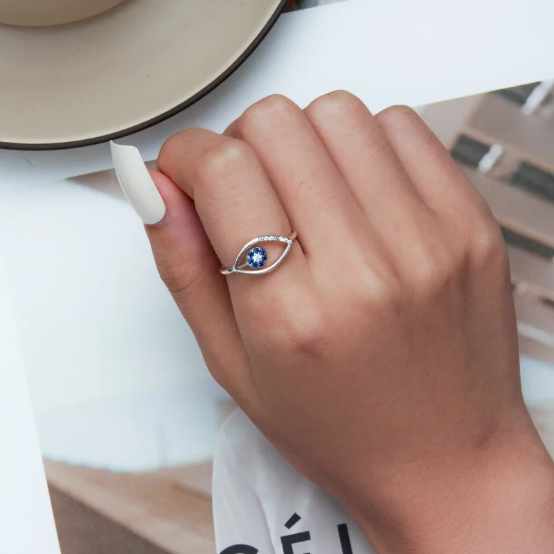 (Bild für) Offener Teufelsauge-Ring im Pandora-Stil - SCR875 - Ansicht 6