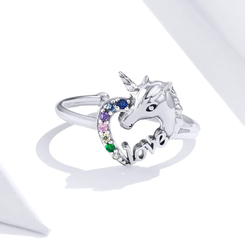 (Bild für) Offener Traum-Einhorn-Ring im Pandora-Stil - SCR644 - Ansicht 2