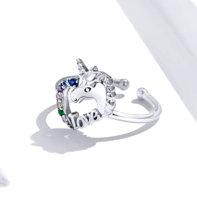 (Bild für) Offener Traum-Einhorn-Ring im Pandora-Stil - SCR644 - Ansicht 3