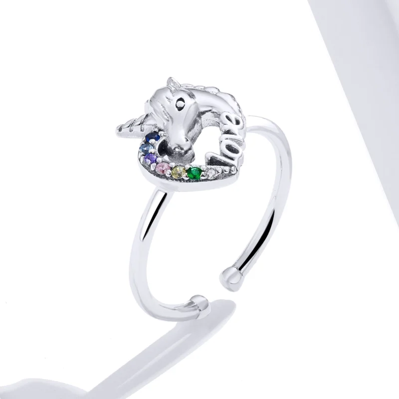 (Bild für) Offener Traum-Einhorn-Ring im Pandora-Stil - SCR644 - Ansicht 4
