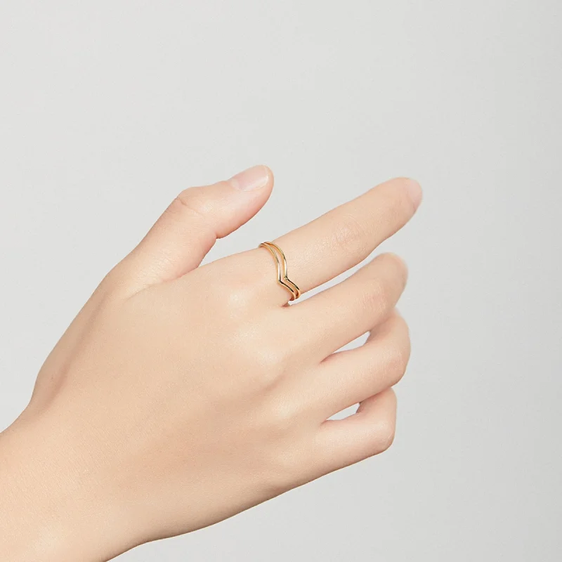 (Bild für) Offener Wunschring im Pandora-Stil mit 18-Karat-Vergoldung - SCR713 - Ansicht 7