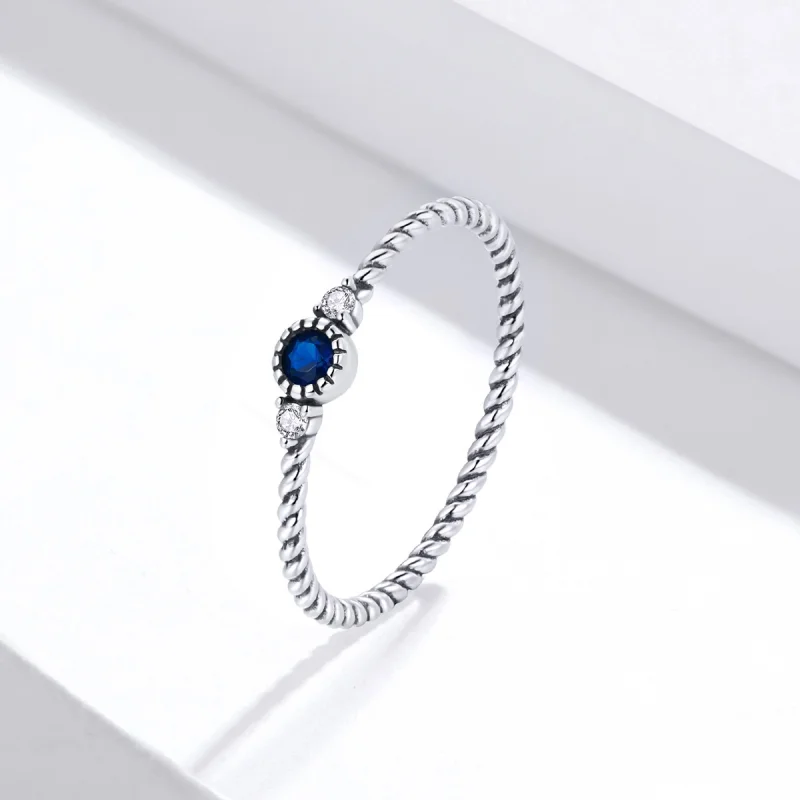 (Bild für) Pandora Ring Blauer Stein - SCR693 - Ansicht 2