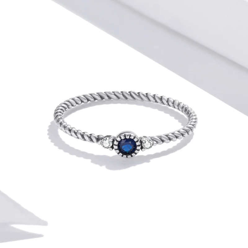 (Bild für) Pandora Ring Blauer Stein - SCR693 - Ansicht 3