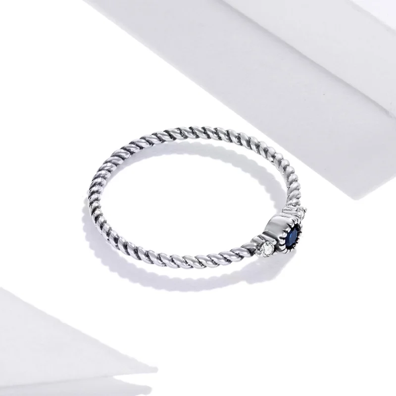 (Bild für) Pandora Ring Blauer Stein - SCR693 - Ansicht 4