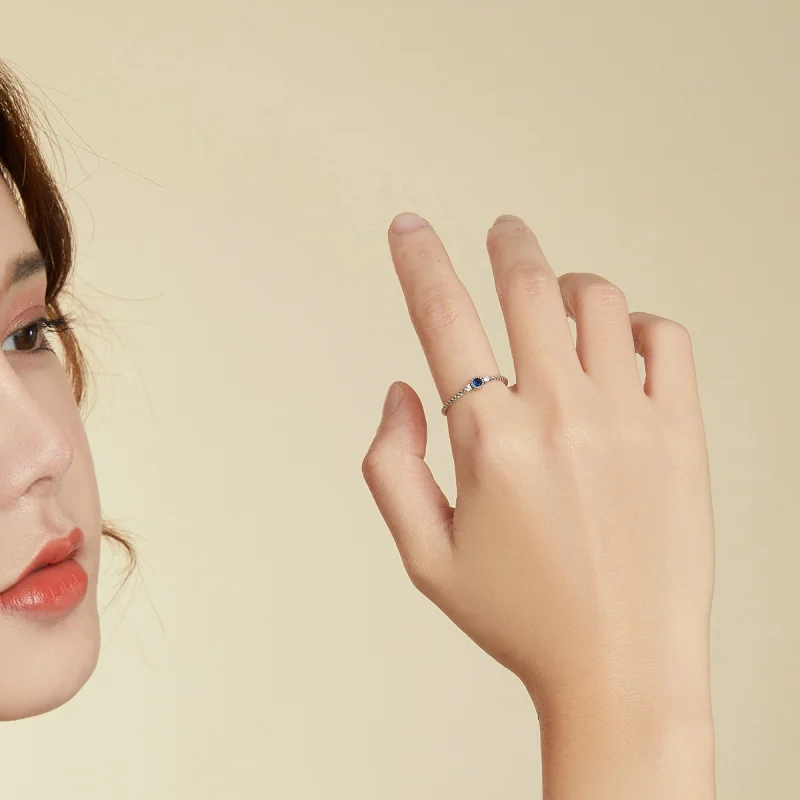 (Bild für) Pandora Ring Blauer Stein - SCR693 - Ansicht 6