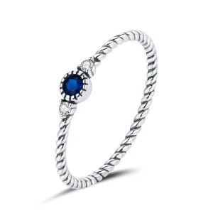 (Bild für) Pandora Ring Blauer Stein - SCR693