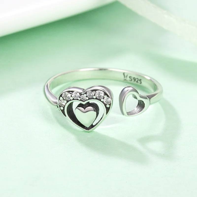 (Bild für) Pandora Ring Herzen Silber - SCR168 - Ansicht 7