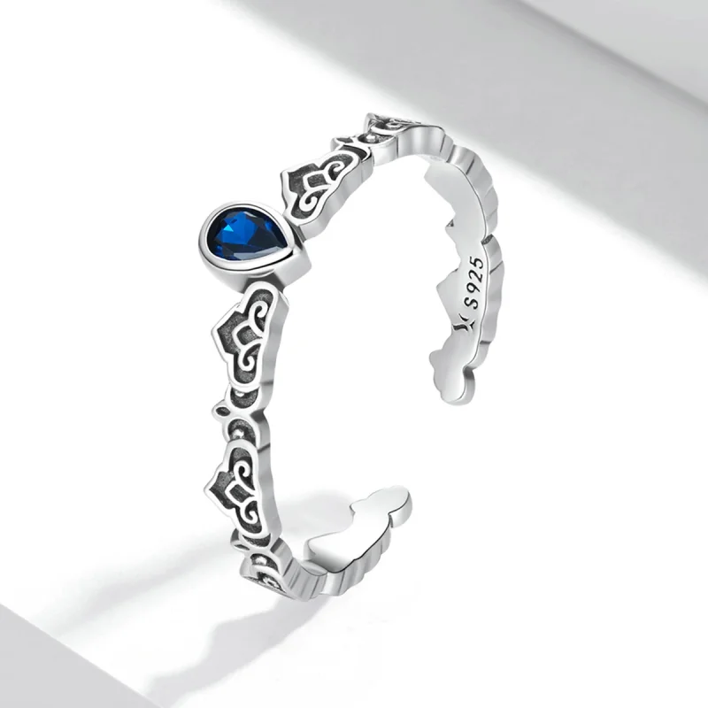 (Bild für) Pandora Ring Mit Blauem Stein - SCR767 - Ansicht 2